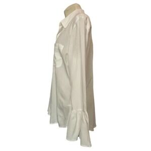BEACHLUNCHLOUNGE Button Front White Shirt Size M